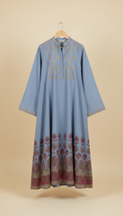 Powder Blue Cotton Fusion Dress