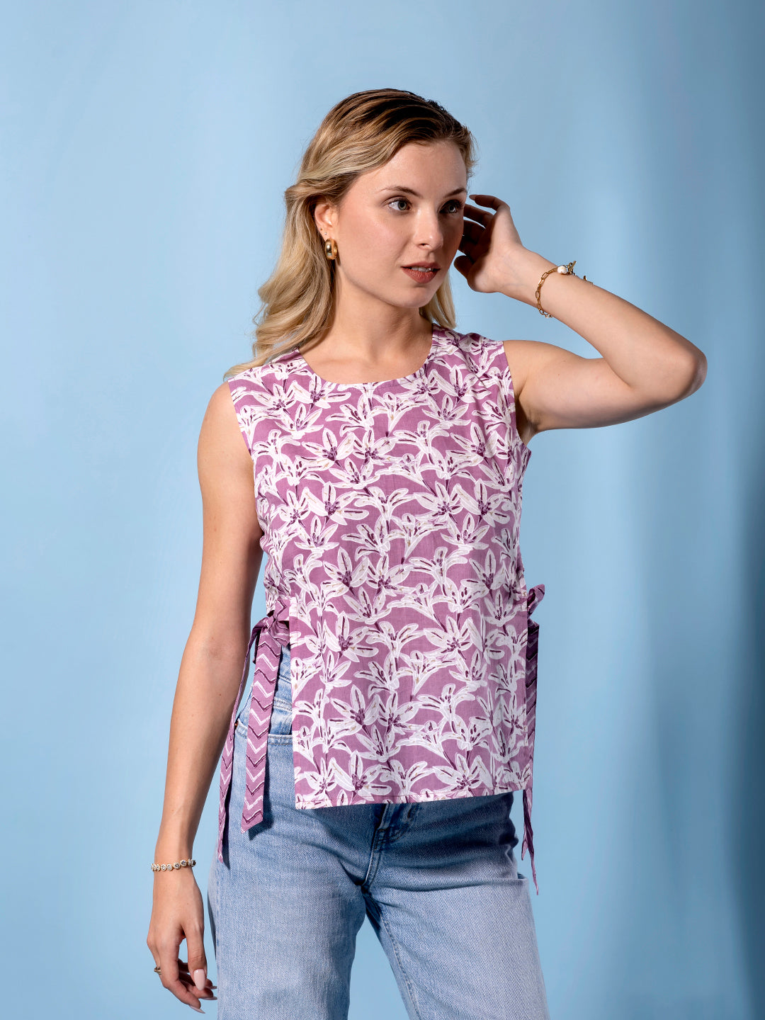 Jaitpuriya Women Mauve regular top