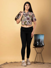 Jaitpuriya Women Multi Cotton Crop Top