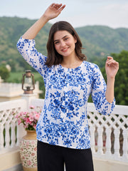 Blue Pure Cotton Shrit Top