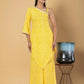 Jaitpuriya Women Yellow Cotton Tunic Co-Orde