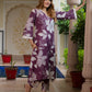 Jaitpuriya Women Purple And White Pure Cotton Tunic Co-ord set