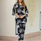 Jaitpuriya Women Black Pure Cotton Top Co-ord set
