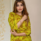 Jaitpuriya Women Lime Green Pure Cotton Tunic Co-ord set
