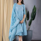 Sky Blue fit & flare Dress And Dupatta