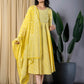 Yellow fit & flare Dress And Dupatta