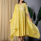 Yellow fit & flare Dress And Dupatta