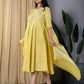 Yellow fit & flare Dress And Dupatta