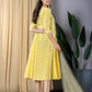 Jaitpuriya Women Yellow fit & flare Dress