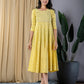 Jaitpuriya Women Yellow fit & flare Dress