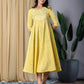 Jaitpuriya Women Yellow fit & flare Dress