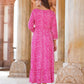 Jaitpuriya Women Pink striped Anarkali Dress