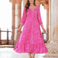 Jaitpuriya Women Pink striped Anarkali Dress