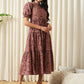 Jaitpuriya Women Maroon A-Line Pure Cotton Dress