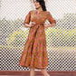 Jaitpuriya Women Brown Gathered or Pleated Maxi Dresses