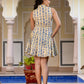 Jaitpuriya Women Blue And Yellow Striped Print Shirt Dresses