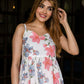 Jaitpuriya Women Pink And White Pure Cotton fit & flare Dresses