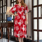 Jaitpuriya Women Red Pure Cotton fit & flare Dresses
