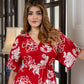 Jaitpuriya Women Red Pure Cotton fit & flare Dresses