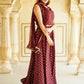 Jaitpuriya Maroon Gold Print Lehenga Choli With Dupatta