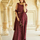 Jaitpuriya Maroon Gold Print Lehenga Choli With Dupatta