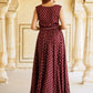 Jaitpuriya Maroon Gold Print Lehenga Choli With Dupatta