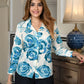 Jaitpuriya Women Blue And White Pure Cotton Shirt Shirts