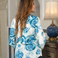 Jaitpuriya Women Blue And White Pure Cotton Shirt Shirts