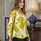 Jaitpuriya Women Green And White Pure Cotton Shirt Shirts