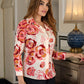 Jaitpuriya Women Pink And White Pure Cotton Shirt Shirts