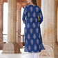 Jaitpuriya Women Blue Paisley Straight Kurta trousers and Dupatta Set