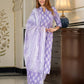 Jaitpuriya Women Blue And White Pure Cotton Straight Kurta Bottom Dupatta set