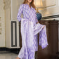 Jaitpuriya Women Blue And White Pure Cotton Straight Kurta Bottom Dupatta set