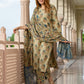 Jaitpuriya Women Green And orange Pure Cotton Straight Kurta Bottom Dupatta set