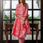 Jaitpuriya Women Pink Pure Cotton Straight Kurta Bottom Dupatta set