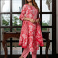 Jaitpuriya Women Pink Pure Cotton Straight Kurta Bottom Dupatta set
