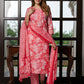 Jaitpuriya Women Pink Pure Cotton Straight Kurta Bottom Dupatta set