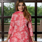 Jaitpuriya Women Pink Pure Cotton Straight Kurta Bottom Dupatta set