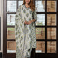 Jaitpuriya Women Blue And Cream Pure Cotton A-Line Kurta Bottom Dupatta set