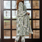 Jaitpuriya Women Blue And Cream Pure Cotton A-Line Kurta Bottom Dupatta set