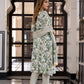 Jaitpuriya Women Yellow And Green Pure Cotton A-Line Kurta Bottom Dupatta set