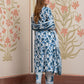 Jaitpuriya Women Blue Pure Cotton A-Line Kurta Bottom Dupatta set