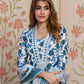 Jaitpuriya Women Blue Pure Cotton A-Line Kurta Bottom Dupatta set