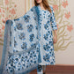 Jaitpuriya Women Blue Pure Cotton A-Line Kurta Bottom Dupatta set