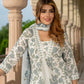 Jaitpuriya Women Grey Pure Cotton A-Line Kurta Bottom Dupatta set