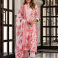 Jaitpuriya Women Pink Pure Cotton A-Line Kurta Bottom Dupatta set