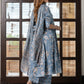 Jaitpuriya Women Grey Pure Cotton Anarkali Kurta Bottom Dupatta set