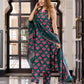 Jaitpuriya Women Dark Green Pure Cotton Straight Kurta Bottom Dupatta set