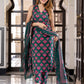 Jaitpuriya Women Dark Green Pure Cotton Straight Kurta Bottom Dupatta set