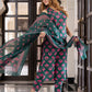 Jaitpuriya Women Dark Green Pure Cotton Straight Kurta Bottom Dupatta set